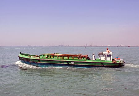 Venice, Italy, 21/5/10 an example of the canal boat traffic industry in the tourist haven of Veniceのeditorial素材