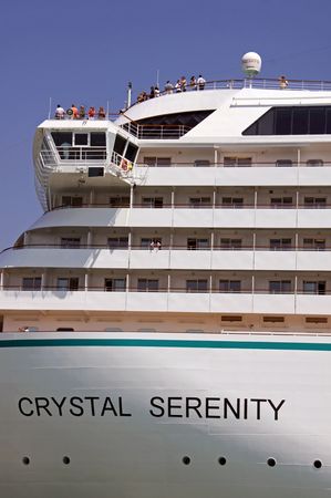 Venice, Italy, 21/5/10 Crystal Serenity is a luxury cruise ship, she is voted as the world's best cruise ship by Conde Nast Travelerのeditorial素材