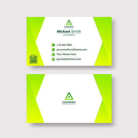 Modern professional business card template for designer on copany or agency. Vector template. Personal Identityのイラスト素材