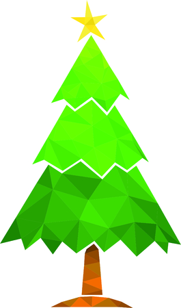 christmas tree vector greenのイラスト素材