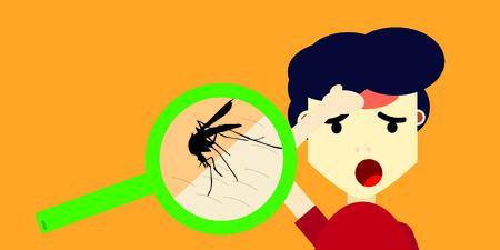 fever sick vector mosquitoのイラスト素材