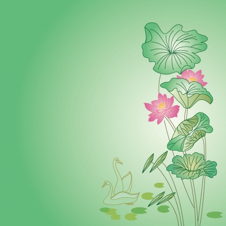 Lotus backgroundのイラスト素材