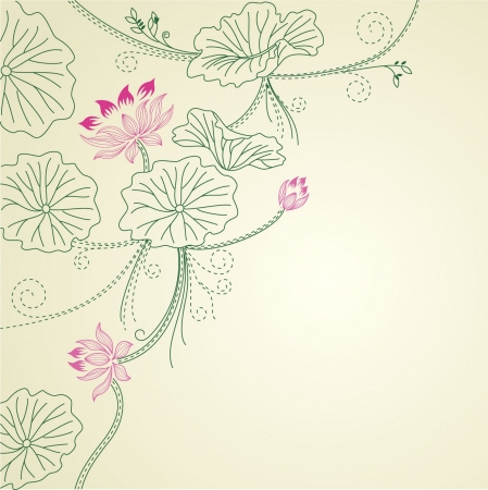 Lotus backgroundのイラスト素材