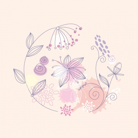 cartoon flower patternのイラスト素材