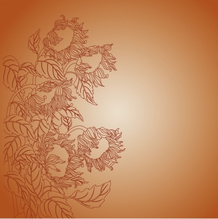 flower profileのイラスト素材