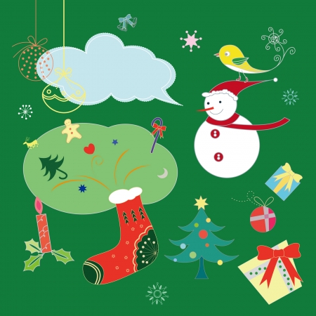 Christmas , collection of iconsのイラスト素材