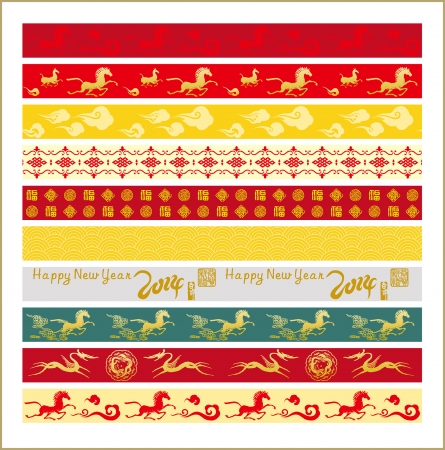 The Chinese new year texturesのイラスト素材