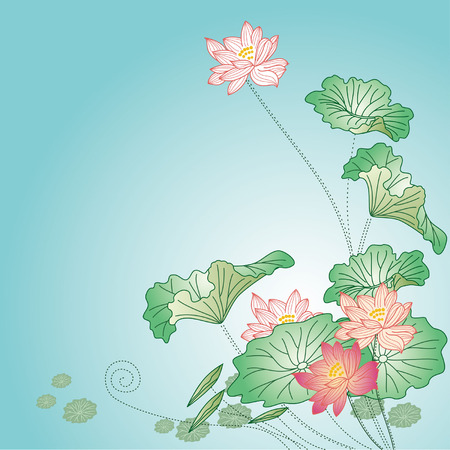 lotus flowerのイラスト素材