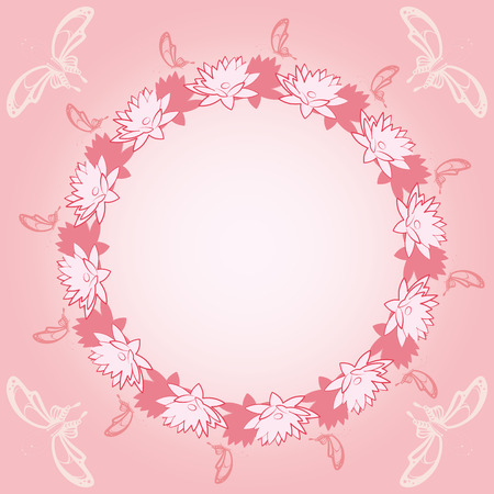 pink lotus cardのイラスト素材