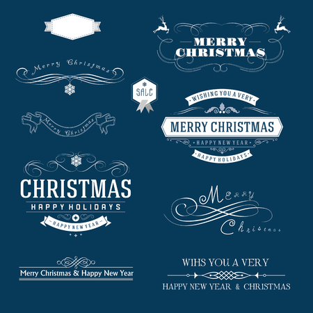 Christmas labelsのイラスト素材