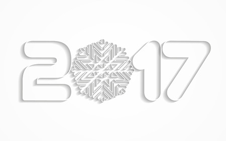 Happy New Year 2017. Element for greeting cards, posters. calendar cover. Vector illustrationのイラスト素材