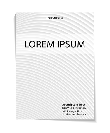 Trendy Cover with layout of paper cut. Abstract, geometric, halftone pattern. Simple shapes with Modern, Minimal Design.のイラスト素材