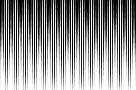 Black and white simple pattern. Light effect. Gradient background with line . Halftone design. Vector isolated object for website, card, poster. Vertical lines .のイラスト素材