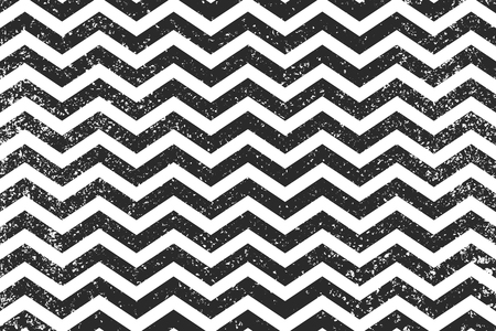 Zigzag black lines seamless pattern. Grunge background of zig zag wavy geometric stripe vector illustration for textile, wallpaper, web design, wrapping, fabric, paper, invitation, greeting cardのイラスト素材