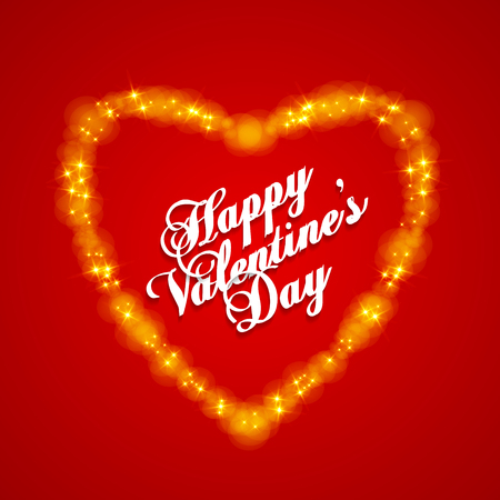 Valentine's day vintage lettering designのイラスト素材