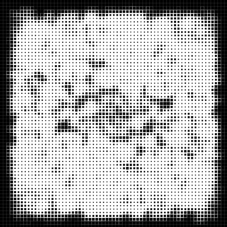 Vector background with random black squares. Abstract ornament. Modern abstract patternのイラスト素材