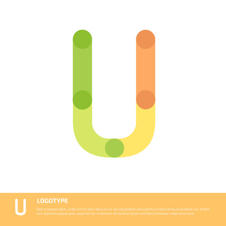 Vector abstract letter U logo template.のイラスト素材