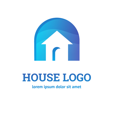 Illustration design of business logotype abstract building simple signのイラスト素材