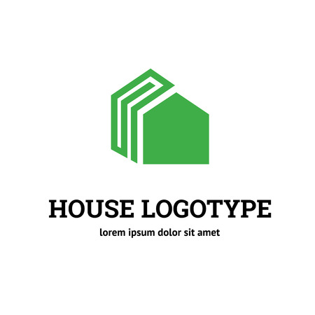 Illustration design of business logotype abstract building simple signのイラスト素材