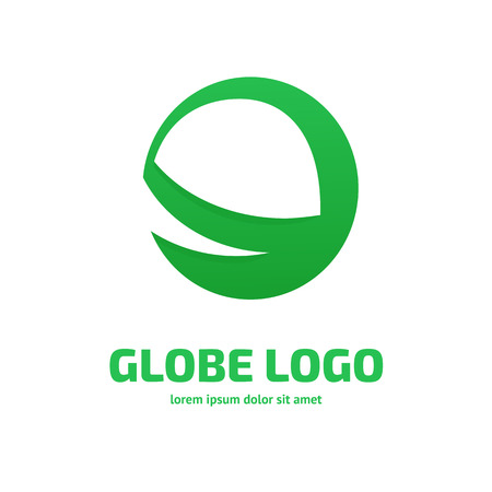 A Logo design Earth vector template flat simple signのイラスト素材