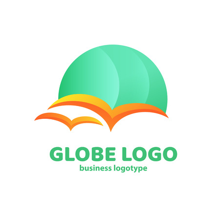 A Logo design Earth vector template flat simple signのイラスト素材