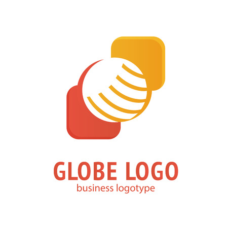 A Logo design Earth vector template flat simple signのイラスト素材
