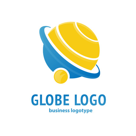 A Logo design Earth vector template flat simple signのイラスト素材