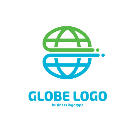 A Logo design Earth vector template flat simple signのイラスト素材