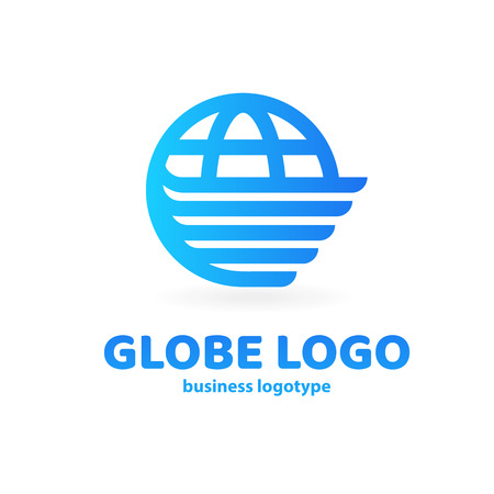 A Logo design Earth vector template flat simple signのイラスト素材
