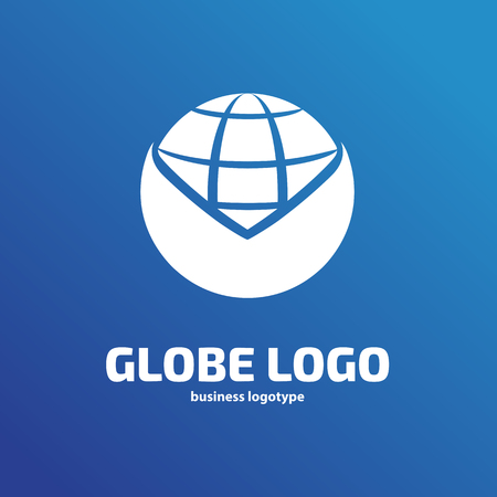 Logo design Earth vector template flat simple signのイラスト素材