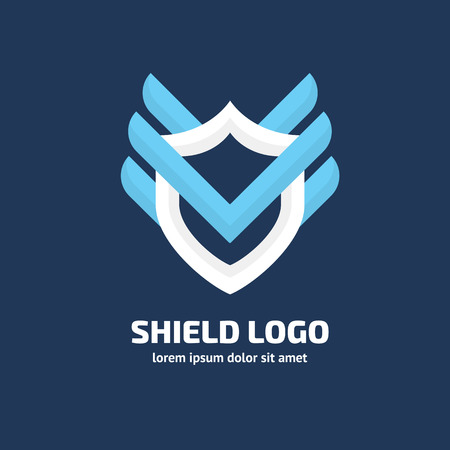 Illustration design of logotype business protection flat symbolのイラスト素材