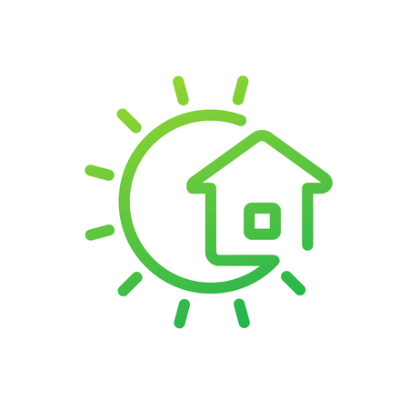 Illustration design of business, abstract building simple signのイラスト素材