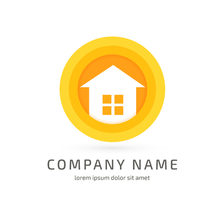 Illustration design of business logotype abstract building simple signのイラスト素材