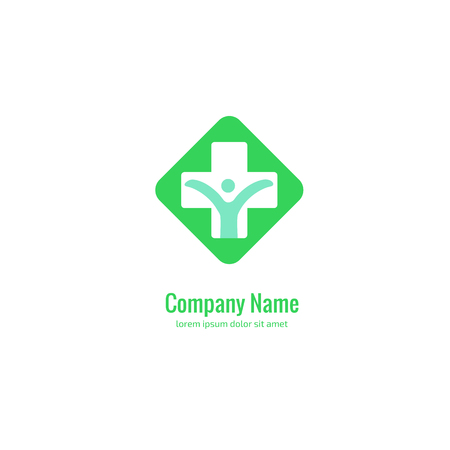 Logo design abstract medical vector template. Illustration design of logotype cross health symbol.のイラスト素材