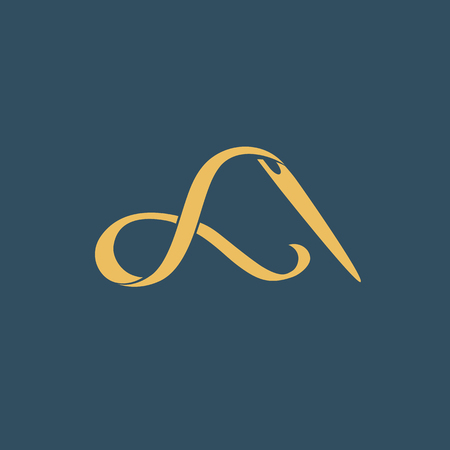 Illustration design of logotype woman hobby flat symbol.のイラスト素材