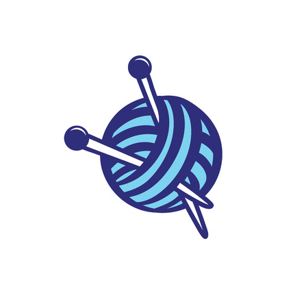 Illustration design of logotype woman hobby flat symbol. Tangle and spokes web iconのイラスト素材