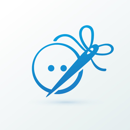 Logo design Sewing and embroidery vector template.のイラスト素材
