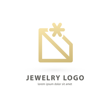 Illustration design of logotype business luxury jewelry symbol. Vector diamond accessories line web icon.のイラスト素材