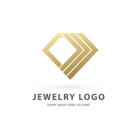 Illustration design of logotype business luxury jewelry symbol. Vector diamond accessories line web icon.のイラスト素材