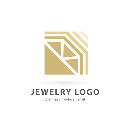 Illustration design of logotype business luxury jewelry symbol. Vector diamond accessories line web icon.のイラスト素材