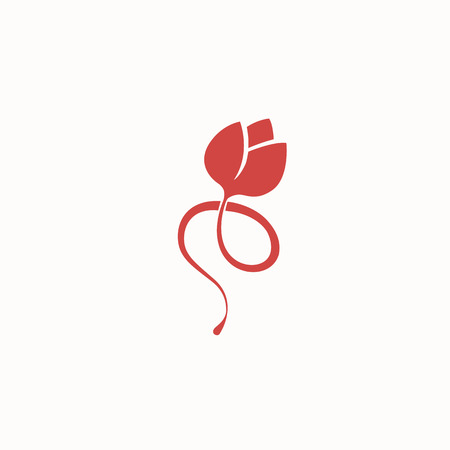 Vector illustration, Graphic Design Editable Design. Floral logo. Flower wedding icon. Luxury spring and summer, emblem.のイラスト素材