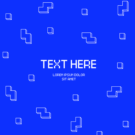 Modern template for banner, flyer, card, invitations, brochure and poster techno pixel elementのイラスト素材