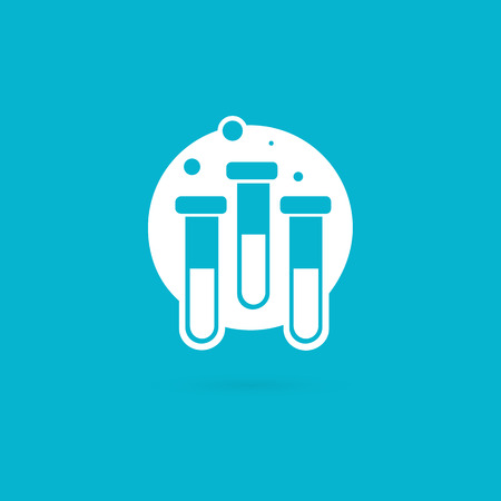 Vector design logo laboratory. Molecule pictogram, chemistry abstract iconのイラスト素材