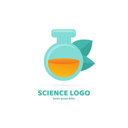 Vector design logo laboratory. Molecule pictogram, chemistry abstract iconのイラスト素材