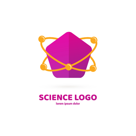 Vector design logo laboratory. Molecule pictogram, chemistry abstract iconのイラスト素材