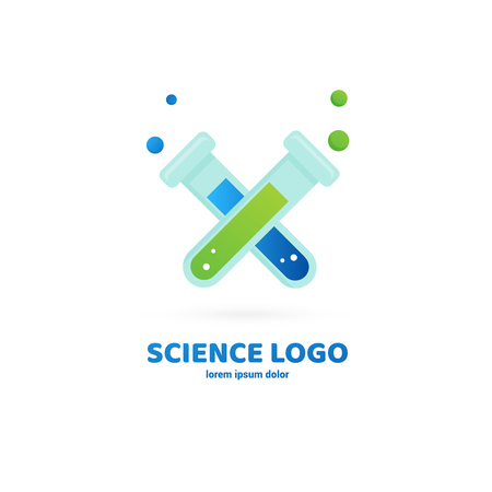 Vector design logo laboratory. Molecule pictogram, chemistry abstract iconのイラスト素材
