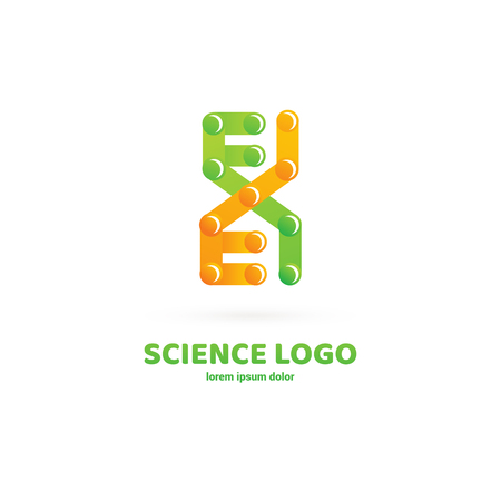 Vector design logo laboratory. Molecule pictogram, chemistry abstract iconのイラスト素材