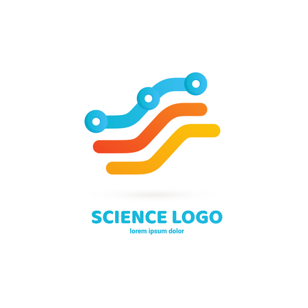 Vector design logo laboratory. Molecule pictogram, chemistry abstract iconのイラスト素材
