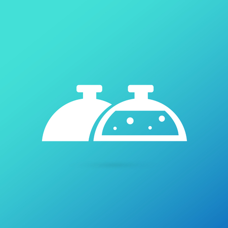 Vector design logo laboratory. Molecule pictogram, chemistry abstract iconのイラスト素材