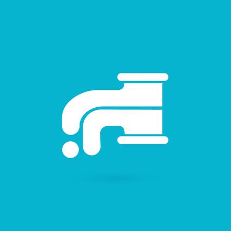 Vector design logo hammer and repair. Court pictogram, lawyer abstract iconのイラスト素材